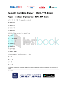 BSNL JE Exam Sample Paper 2