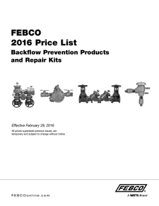 FEBCO 2016 Price List - Watts Water Technologies