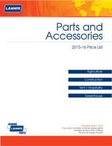 2017 Parts and Accessories Price Book