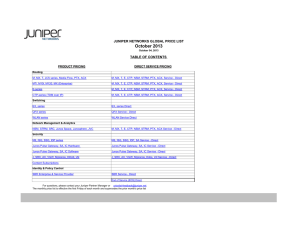 Juniper Price List - Abba Technologies