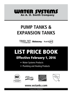 LIST PRICE BOOK - the Water Systems division of AO Smith