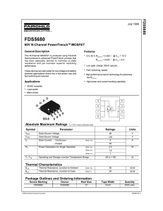 FDS5680 60V N-Channel PowerTrenchTM MOSFET