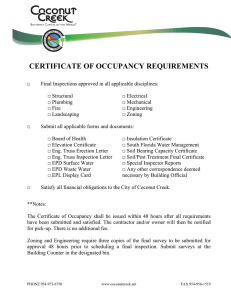 certificate of occupancy requirements