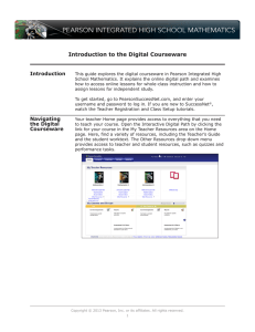 Introduction to the Digital Courseware