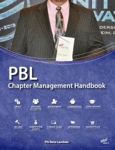 Chapter Management Handbook - FBLA-PBL