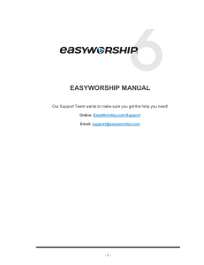 EasyWorship Manual