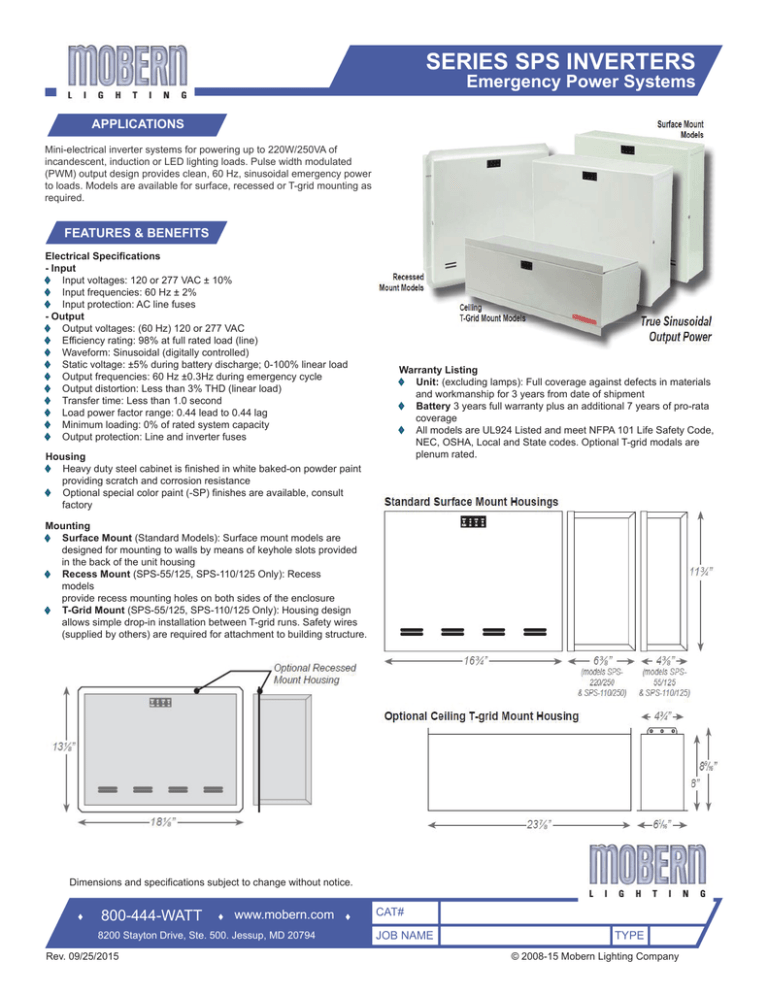 SPS Series Mobern Lighting