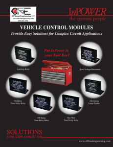 Solid State Relays / Vehicle Control Modules