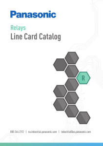 Relays Line Card Catalog - Panasonic Industrial Devices