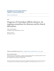 Diagnosis of Clostridium difficile infection