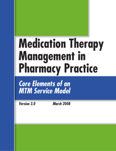 Medication Therapy Management in Pharmacy Practice