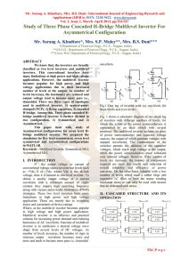 Study of Three Phase Cascaded H-Bridge Multilevel Inverter