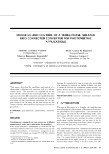 modeling and control of a three-phase isolated grid