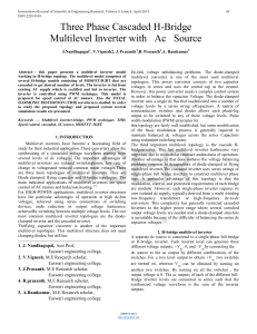 Three Phase Cascaded H-Bridge Multilevel Inverter with Ac Source