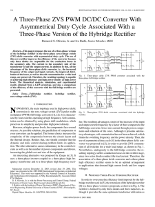 A Three-Phase ZVS PWM DC/DC Converter With