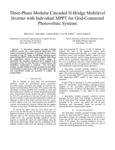 Three-Phase Modular Cascaded H-Bridge Multilevel Inverter with