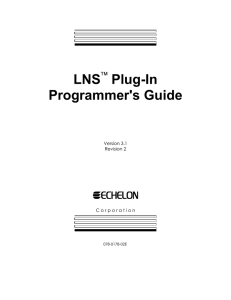 LNS Plug-in Programmer`s Guide