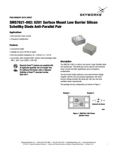 SMS7621-092: 0201 Surface-Mount Low-Barrier Silicon