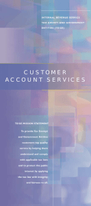 CUSTOMER ACCOUNT SERVICES