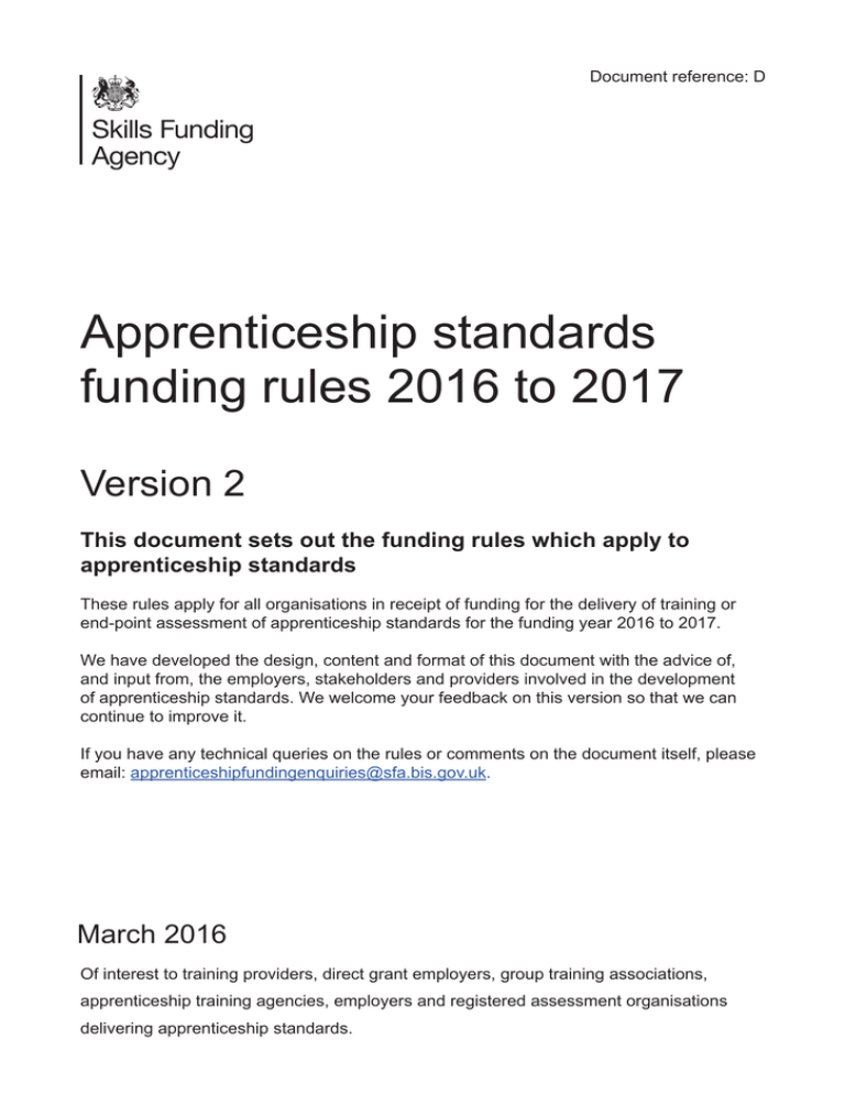 apprenticeship-standards-funding-rules-2016-to-2017