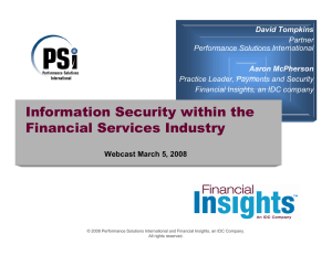 Information Security within the Financial Services Industry