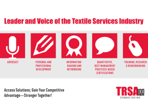 Leader and Voice of the Textile Services Industry