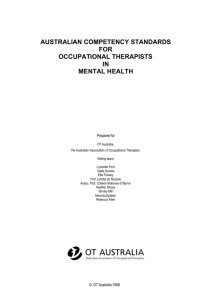 Australian Competency Standards for Occupational Therapists