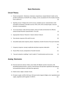 Basic Electronics Circuit Theory Analog Electronics