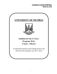 4.58 Physics - University of Mumbai