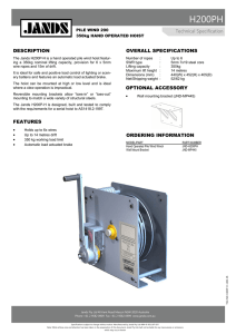 H200P-H Pile Wind Hand Operated Hoist Technical Specification