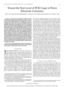 Toward the Next Level of PCB Usage in Power Electronic Converters