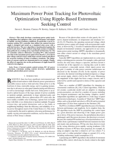 Maximum Power Point Tracking for Photovoltaic Optimization Using