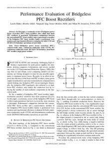 Performance Evaluation of Bridgeless PFC Boost Rectifiers