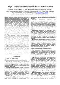 Design Tools for Power Electronics: Trends and