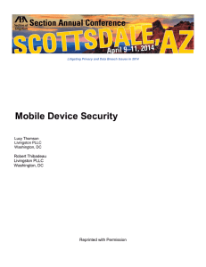 Mobile Device Security - American Bar Association