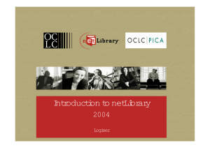 Introduction to netLibrary
