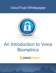 An Introduction to Voice Biometrics