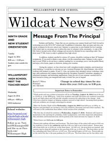 Wildcat Newsletter - Washington County Public Schools