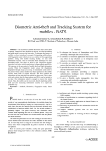 Biometric Anti-theft and Tracking System for mobiles