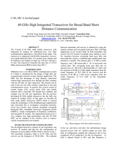 60 GHz High Integrated Transceiver for Broad Band Short