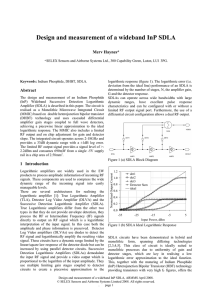 Design and Measurement of a Wideband InP SDLA