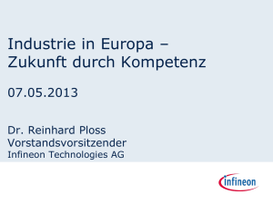 Industrie in Europa – Zukunft durch Kompetenz