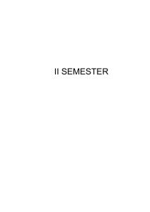 ii semester