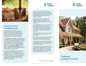 Electrical service installation guide Permanent underground service