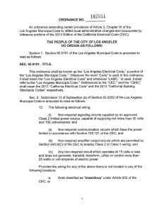 2014 L.A. Amendment Electrical Code