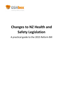 Changes to NZ Health and Safety Legislation