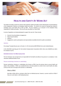HEALTH AND SAFETY AT WORK ACT
