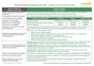 Health and Safety in Employment Act 1992 vs Health and Safety at