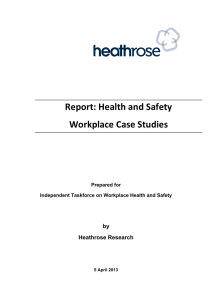 Report: Health and Safety Workplace Case Studies
