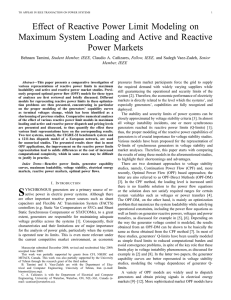 Effect of Reactive Power Limit Modeling on Maximum System